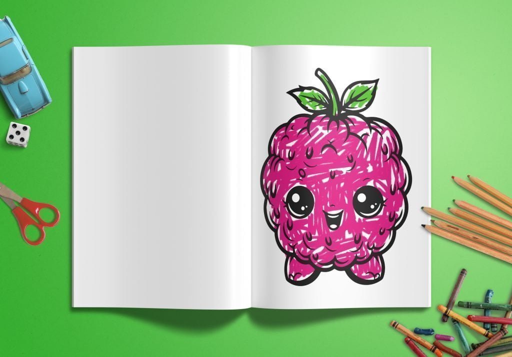 Cute Fruit & Veg Simple Coloring Book for Toddlers - Captain Colouring Book