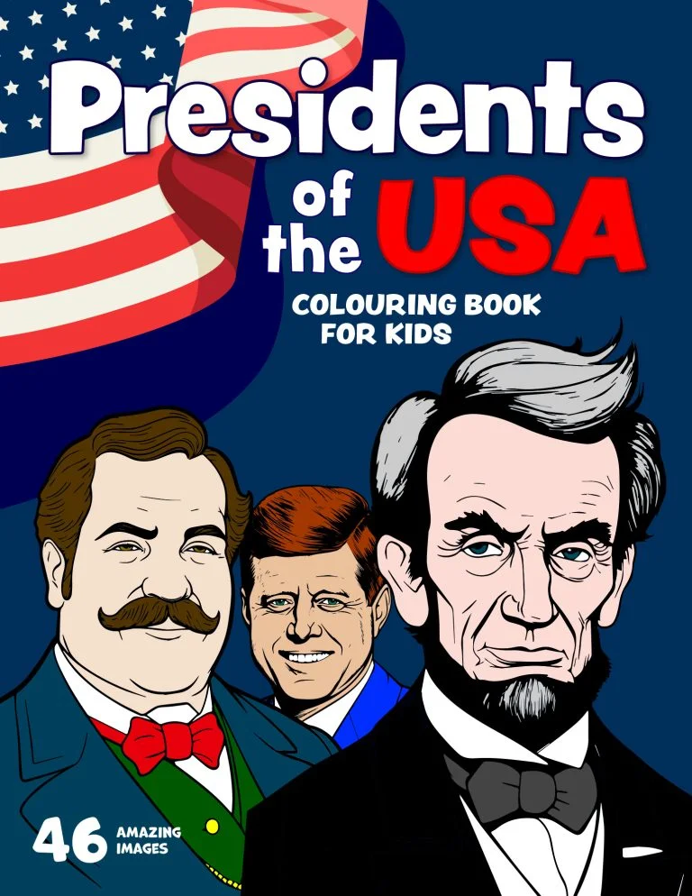 Presidents of the USA Coloring Book for Kids