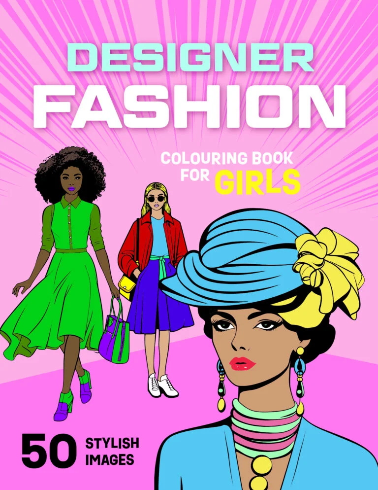 designer fashion colouring book for girls by captain colouring book