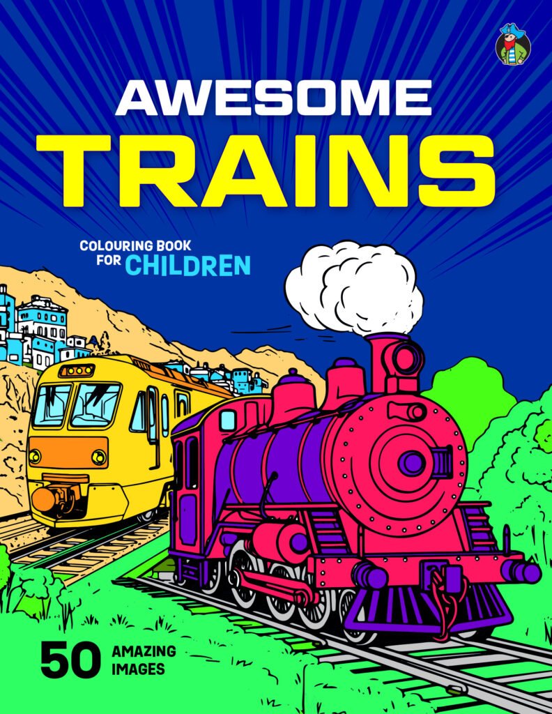Awesome trains colouring book for children by Captain Colouring Book
