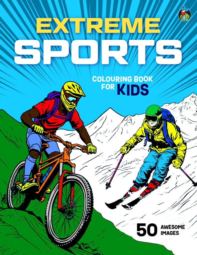 extreme sports colouring book for kids