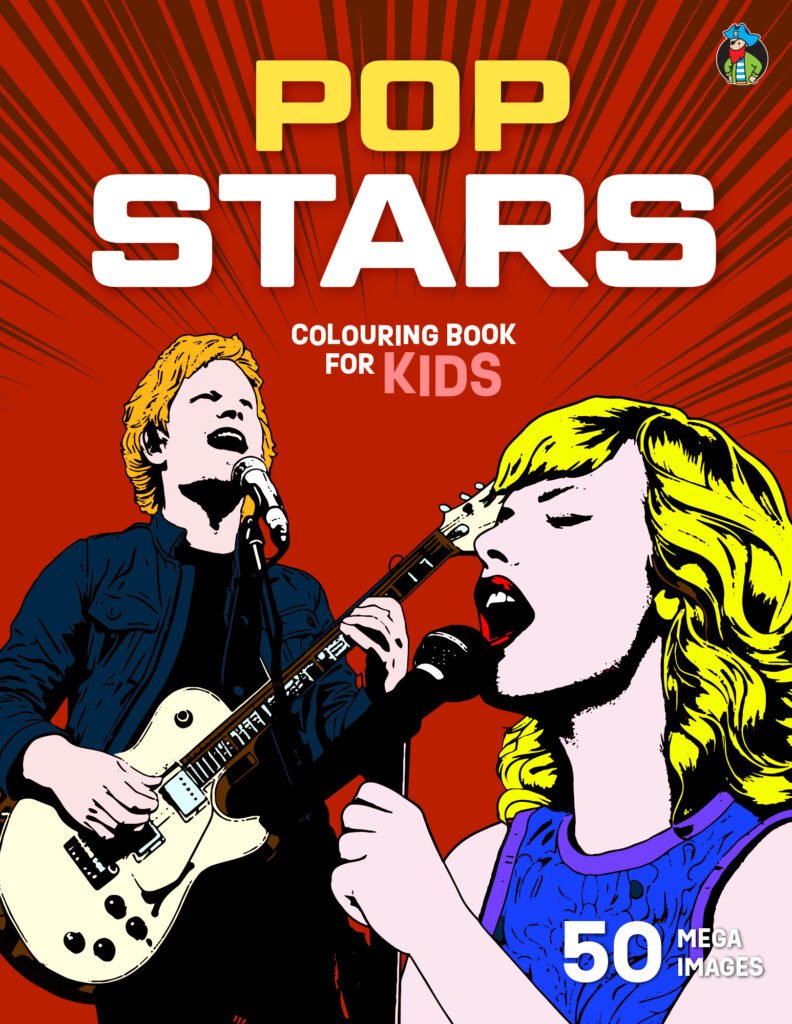 pop stars colouring book for kids by captain colouring book