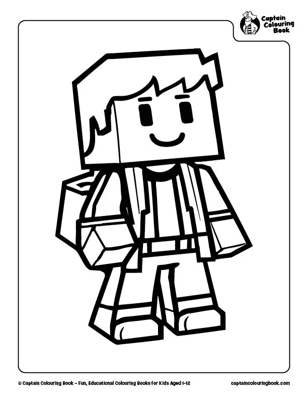 Free Minecraft Colouring Page Download by Captain Colouring Book