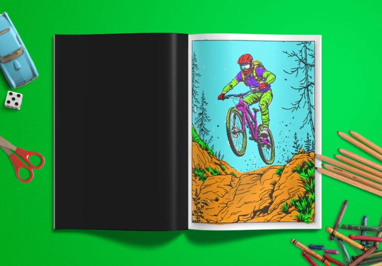 mountain-bike-colouring-book-for-kid-spread-mockup