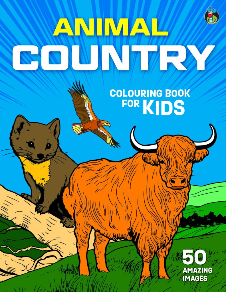 Animal Country Colouring Book for Kids by Captain Colouring Book