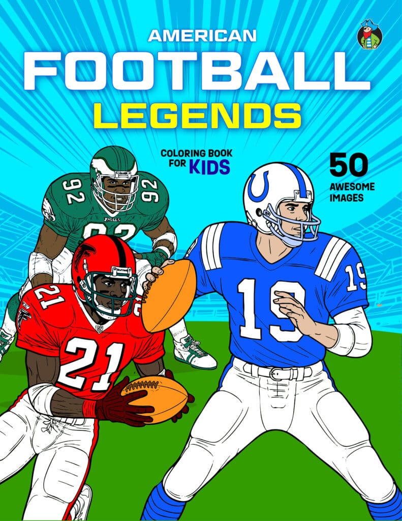 American Football Legends Colouring Book for Kids by Captain Colouring Book